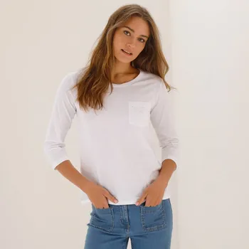 Tričko s madeirovou výšivkou bílá 46/48