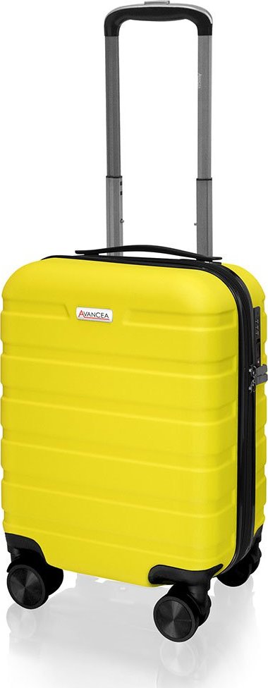 AVANCEA Skořepinový cestovní kufr DE2708 žlutý XS 47x31x21 cm