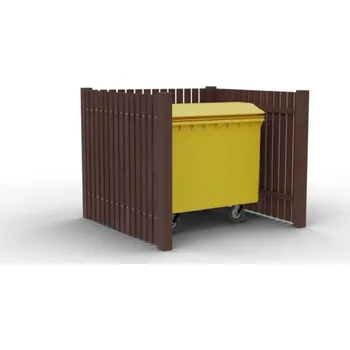 Popelnice HTI Kontejnerové hrazení Recyklát Barva konstrukce: kovářská čerň