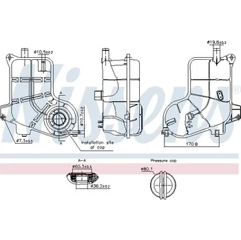 Motor automobilu Vyrovnávací nádoba, chladivo NISSENS 996368