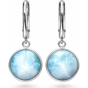 Náušnice Stříbrné náušnice s larimarem Purpose