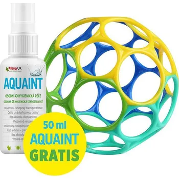 Dětské zboží OBALL Hračka Oball™ Classic 10 cm 0 m+ & Aquaint 100% eko čisticí voda 50 ml Modro/zelená