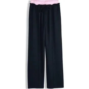 Dámské kalhoty GATE Široké kalhoty s kontrastním pasem 38 226-0052/89