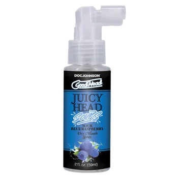 Intimní hygienický prostředek Doc Johnson Juicy Head Dry Mouth Spray Sour Blue Raspberry 60 ml