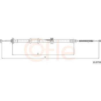 Lanko parkovací brzdy Tažné lanko, parkovací brzda COFLE 92.12.0733