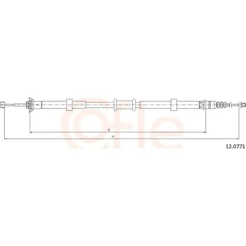 Lanko parkovací brzdy Tažné lanko, parkovací brzda COFLE 12.0771