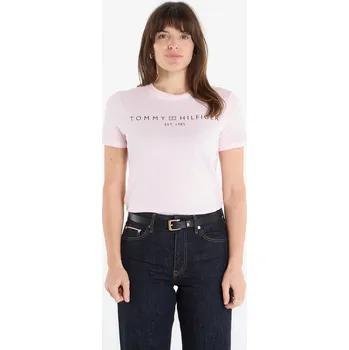 Pánské tričko Tričko Tommy Hilfiger Reg Corp Logo C-Nk Ss Light Pink S