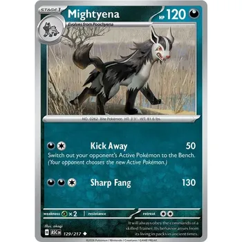 Sběratelská karetní hra Mightyena 129/217 - Ascended Heroes Typ karty: Non-Holo