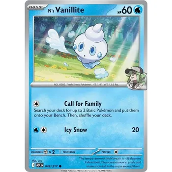 Sběratelská karetní hra N's Vanillite 049/217 - Ascended Heroes Typ karty: Energy Reverse Holo