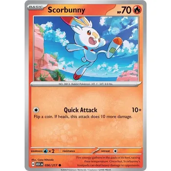 Sběratelská karetní hra Scorbunny 036/217 - Ascended Heroes Typ karty: Non-Holo