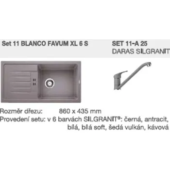 Vodovodní baterie SET 11-A 26 FAVUM XL 6 S bílá soft + DARAS bílá soft