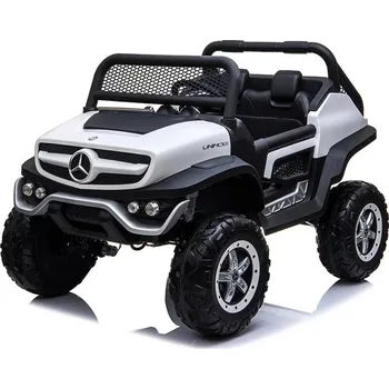 Dětské elektrovozidlo Mamido Dětské elektrické autíčko Mercedes Unimog 4x4 bílé