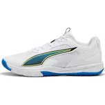 Pánská házenkářská obuv Puma ACCELERATE PRO 4 GAME ON 10.5 Bílá, Tmavě modrá