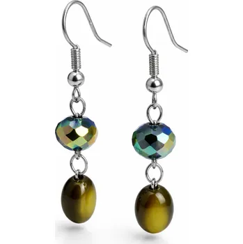 Náušnice Bižuterní náušnice zelené Illuminated