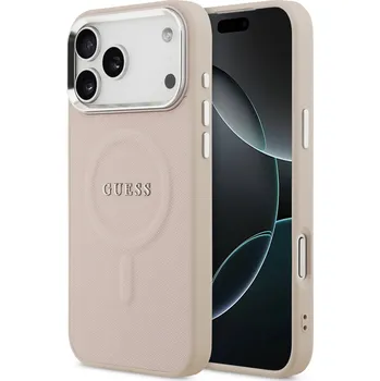 Pouzdro na mobilní telefon Guess MagSafe kryt na iPhone Saffiano-Růžová / iPhone 17 Pro Max