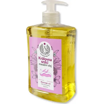 Masážní přípravek MEDISTAR CZ masážní olej KRÁLOVNA SRDCÍ 500ml s pumpičkou