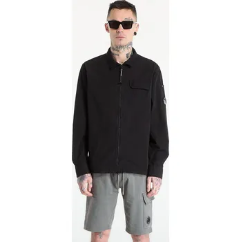 Pánská košile Košile C.P. Company Organic Gabardine Zipped Lens Overshirt Black S