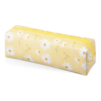 Penál Penál etue mini - Žlutá s květinami