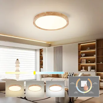 Brilagi - LED Stropní svítidlo WOODROUND LED/30W/230V 3000/4000/6000K pr. 40 cm