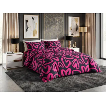 Povlečení Povlečení z mikrovlákna AMORYS růžové Rozměr povlečení: 2 ks 70 x 80 cm | 160 x 200 cm