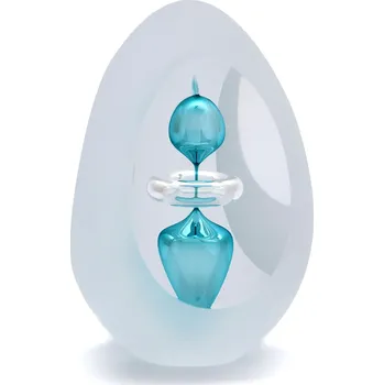 Artcristal Bohemia Broušené těžítko trojbrus - dekor 08 Barva: Tyrkysová, Výška: 7 cm