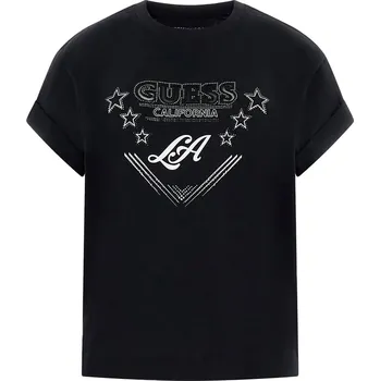 Dámské tričko Dámské Tričko s krátkým rukávem GUESS SS CN LA STARS TEE W6RI30I3Z14-JBLK – Černá L