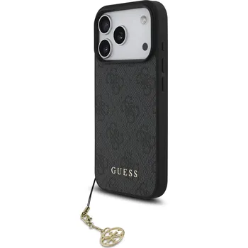 Pouzdro na mobilní telefon Guess MagSafe kožený kryt na iPhone 4G Charm-Šedá / iPhone 17 Pro