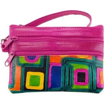 Peněženka Dámská kožená peněženka s poutkem Mozaika 14 x 10,5 cm