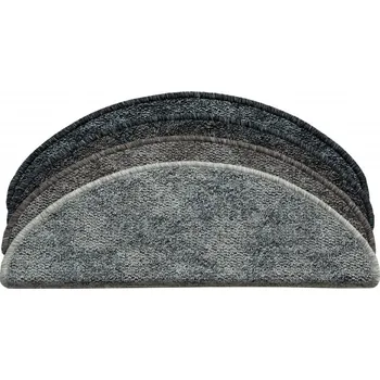 Nášlap na schod Nášlapy na schody Madrid Šedý 24 x 65 cm půlkruh