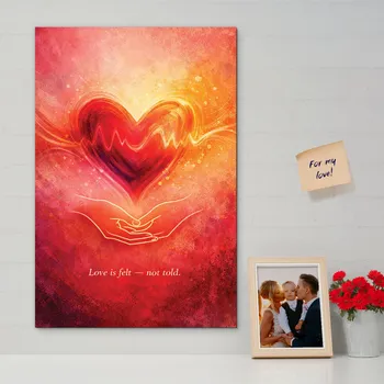 Obraz Dřevěný obraz - Love is felt | DUBLEZ