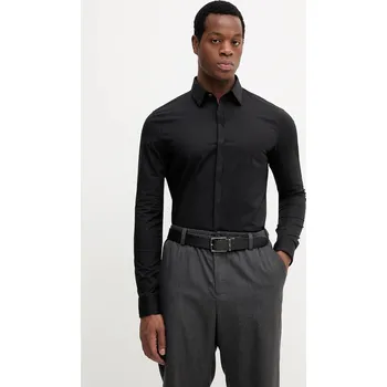 Pánská košile Košile Calvin Klein LV019EU060 černá 99X, vel. 40