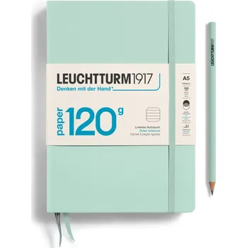Zápisník Leuchtturm1917 linkovaný zápisník 120g edition A5, Mint green
