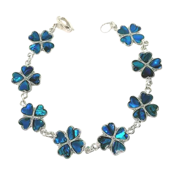 Náramek Náramek s perletí paua čtyřlístek