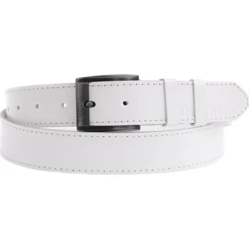 Opasek Dámský kožený opasek Black Hand 126-00 bílý Velikost = obvod pasu (cm): 70 cm