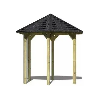 Zahradní altán zahradní altán KARIBU LISABON 68811 vč. černého střešního šindele