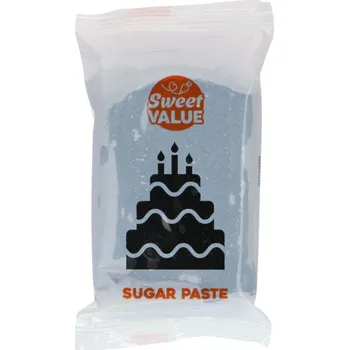 Jedlá dekorace na dort Sweet Value Cukrová pasta černá 200 g