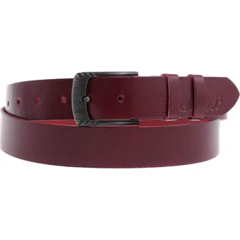 Opasek Dámský kožený opasek Black Hand 119-58 vínově červený Velikost = obvod pasu (cm): 105 cm