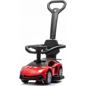 autíčko Dětské odrážedlo auto s vodící tyčí Lamborghini Aventador SV červené