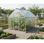 skleník LANITPLAST SARANA 6x8 PC 4 mm stříbrný