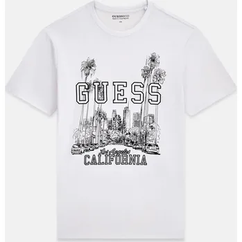 Pánské tričko Pánské Tričko s krátkým rukávem GUESS SS BSC BLVD TEE M6RI01I3Z14-G011 – Bílá L