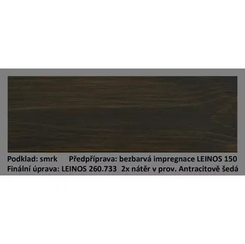 Olej na dřevo LEINOS 260 Venkovní olejová lazura (0,75L) - prvotřídní vrchní olejová lazura na dřevo 733 Antracitově šedá