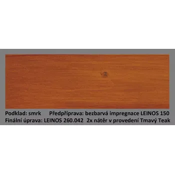 Olej na dřevo LEINOS 260 Venkovní olejová lazura (30ml) - prvotřídní vrchní olejová lazura na dřevo 042 Teak tmavý