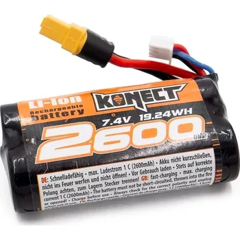 KONECT Li-Ion sada 7.4V 2600mA 15C s konektorem XT60 - expresní doprava