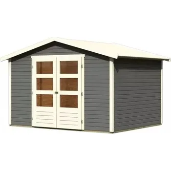 Zahradní domek dřevěný domek KARIBU AMBERG 4 (9223) terragrau