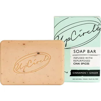 Koupelová kosmetika UpCircle Cinnamon&Ginger Chai tuhé mýdlo 100 g