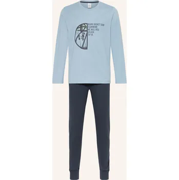 Pánské pyžamo Sanetta Pyžamo, černošedá / černošedá