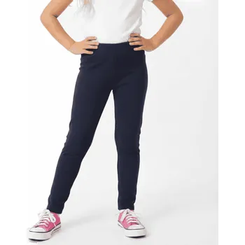 Dívčí oblečení DÍVČÍ ZATEPLENÉ LEGÍNY S JEMNÝM CHLOUPKEM Barva: Tmavě modrá, Velikost: 158