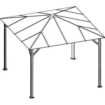 Zahradní altán náhradní prosklení pro altán LANITPLAST 33 čiré PC 6 mm