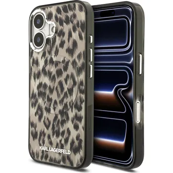 Pouzdro na mobilní telefon Karl Lagerfeld IML Leopard MagSafe Zadní Kryt-Hnědá / iPhone 17