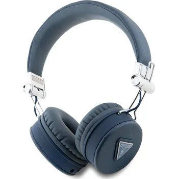 Sluchátka Guess PU Grained Triangle Logo ENC Bezdrátová Sluchátka-Modrá / Bezdrátová